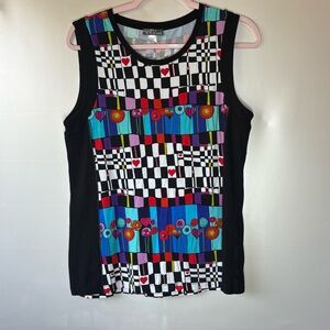 Artistic Checkered Women's Tank Top